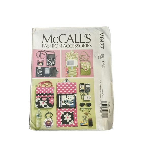 McCall's Fashion Accessories Pattern #M6477 Electronic Device Case E Reader Case - Picture 2 of 3